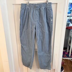 Birdwell Men's Light Blue Corduroy Beach Pants drawstring elastic waist large